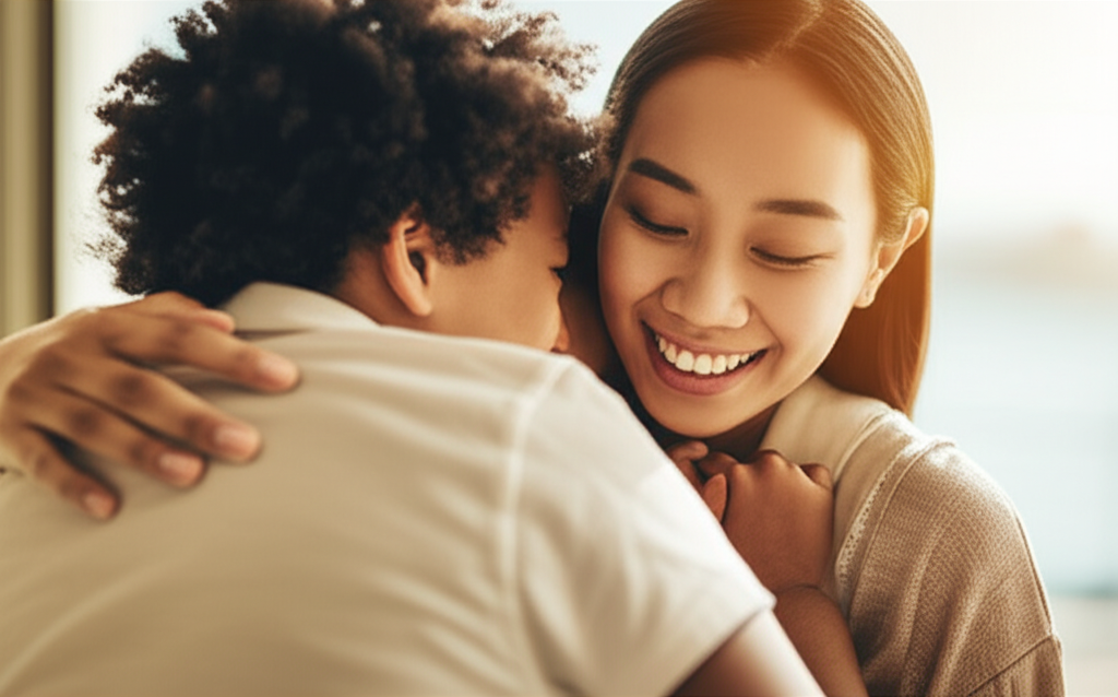 Família feliz representando segurança e proteção